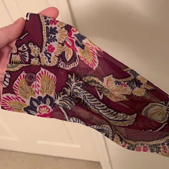 Pheasant ~ Sheer Top Size Med Banana Republic - Picture 5 of 8